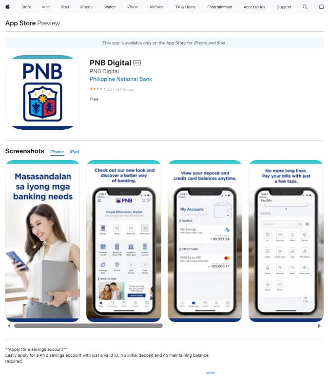 PNB Digital Mobile Application on App Store