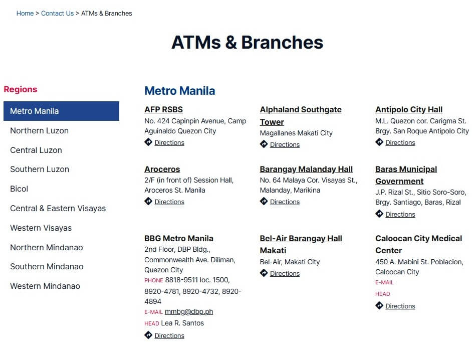 ATMs & Branches of DBP